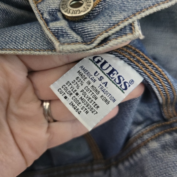 Guess Vintage 90's Y2K Jean Denim Trucker Jacket Mens XXL - Picture 9 of 15